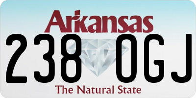 AR license plate 238OGJ