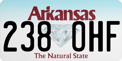 AR license plate 238OHF