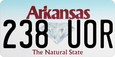 AR license plate 238UOR