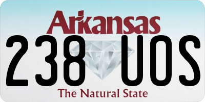 AR license plate 238UOS