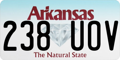 AR license plate 238UOV