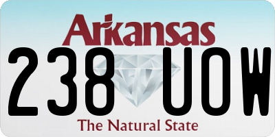 AR license plate 238UOW