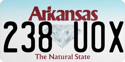 AR license plate 238UOX
