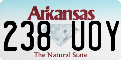 AR license plate 238UOY