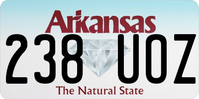 AR license plate 238UOZ