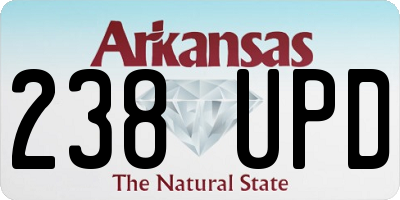 AR license plate 238UPD