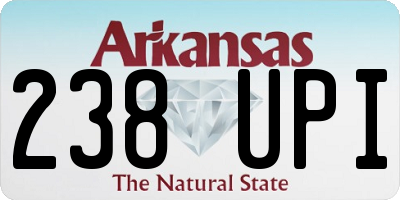 AR license plate 238UPI