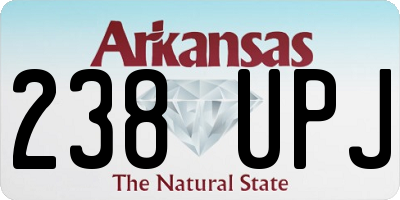 AR license plate 238UPJ