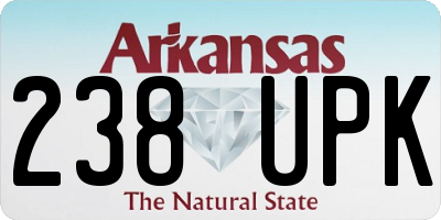 AR license plate 238UPK