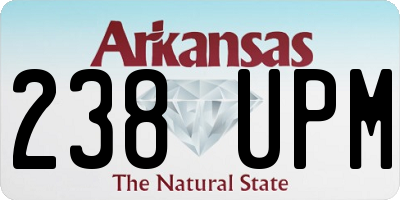 AR license plate 238UPM