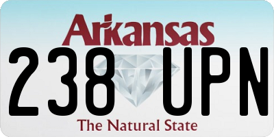 AR license plate 238UPN