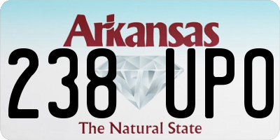 AR license plate 238UPO