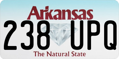 AR license plate 238UPQ