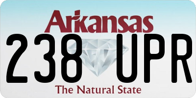 AR license plate 238UPR