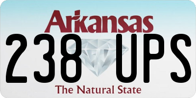 AR license plate 238UPS