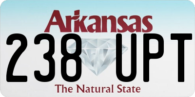 AR license plate 238UPT