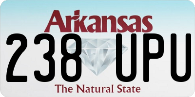 AR license plate 238UPU