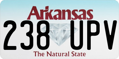 AR license plate 238UPV