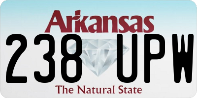 AR license plate 238UPW