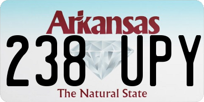 AR license plate 238UPY
