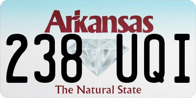 AR license plate 238UQI