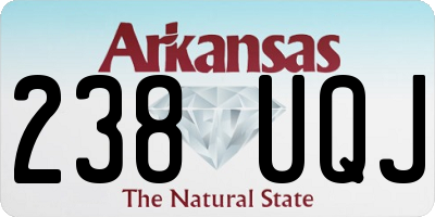 AR license plate 238UQJ