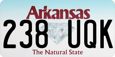 AR license plate 238UQK