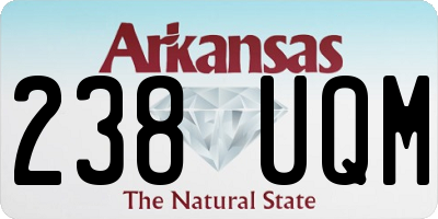 AR license plate 238UQM