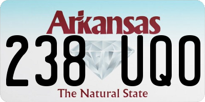 AR license plate 238UQO