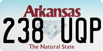 AR license plate 238UQP