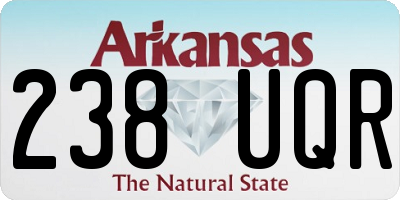 AR license plate 238UQR