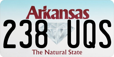 AR license plate 238UQS