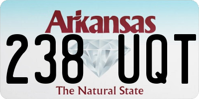 AR license plate 238UQT