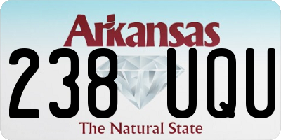 AR license plate 238UQU