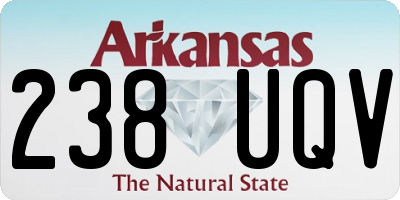 AR license plate 238UQV