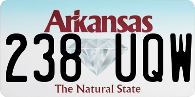 AR license plate 238UQW