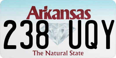 AR license plate 238UQY