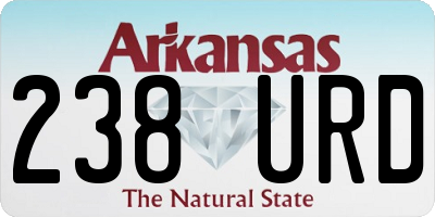 AR license plate 238URD