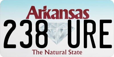 AR license plate 238URE