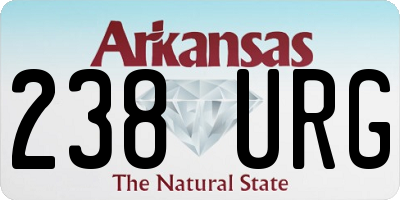AR license plate 238URG