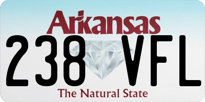 AR license plate 238VFL