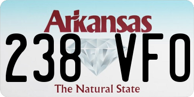 AR license plate 238VFO