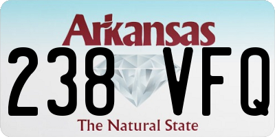 AR license plate 238VFQ