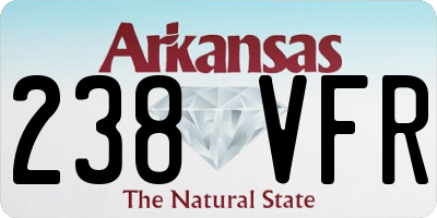 AR license plate 238VFR