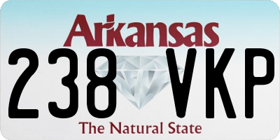 AR license plate 238VKP
