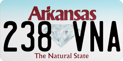 AR license plate 238VNA