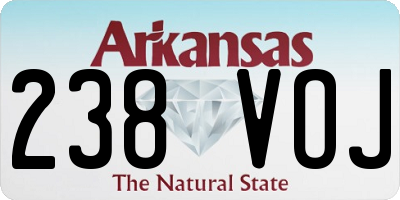 AR license plate 238VOJ