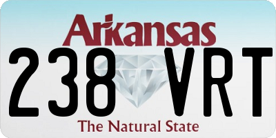 AR license plate 238VRT