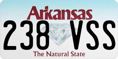 AR license plate 238VSS