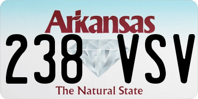 AR license plate 238VSV